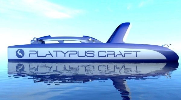 Das elektrisch betriebene Freizeit-Boot Platypus: Es verbindet die zwei Wassersportarten Bootfahren und Tauchen. (Bild: Platypus)