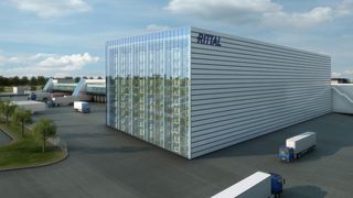 Animation des neuen Zentrallagers oder Global Distribution Centre von Rittal in Haiger im Jahr 2014. (Rittal)