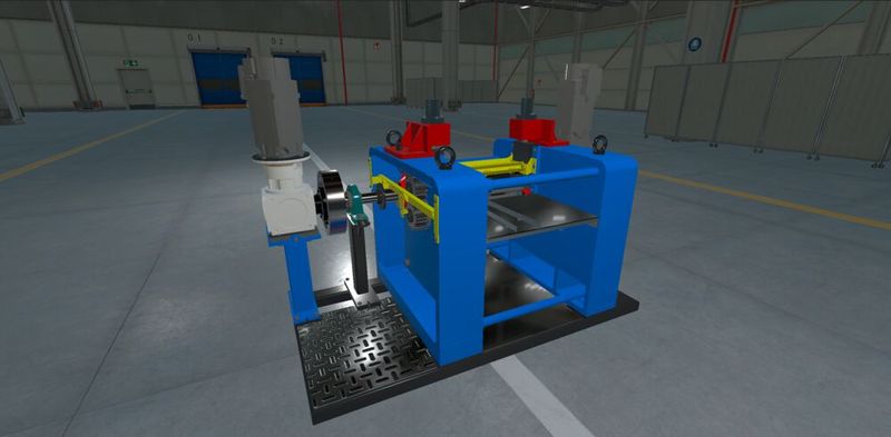 Detailansicht der Maschine in der Virtual … (Bild: Fraunhofer FIT)