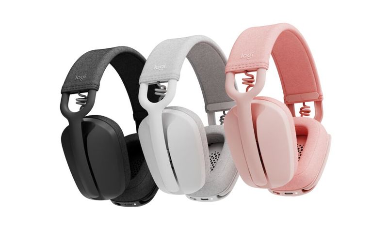 Die drahtlosen Headsets Zone Vibe 100 für Bluetooth und Zone Vibe Wireless mit Bluetooth-Unterstützung und USB-Dongle bietet Logitech ebenfalls in drei Farben an. Die Variante Zone Vibe 125 mit USB-Empfänger gibt es nur in Schwarz.  (Bild: Logitech)