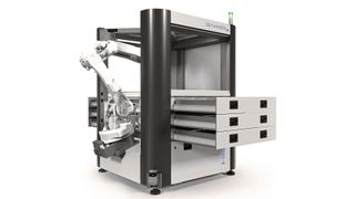 Ein intelligentes Schubladensystem macht es möglich, die Handlingzelle auch während des laufenden Betriebs umzurüsten. Je nach Anforderungen können zwei, vier oder sechs Schubladen gewählt werden. (Zeltwanger)