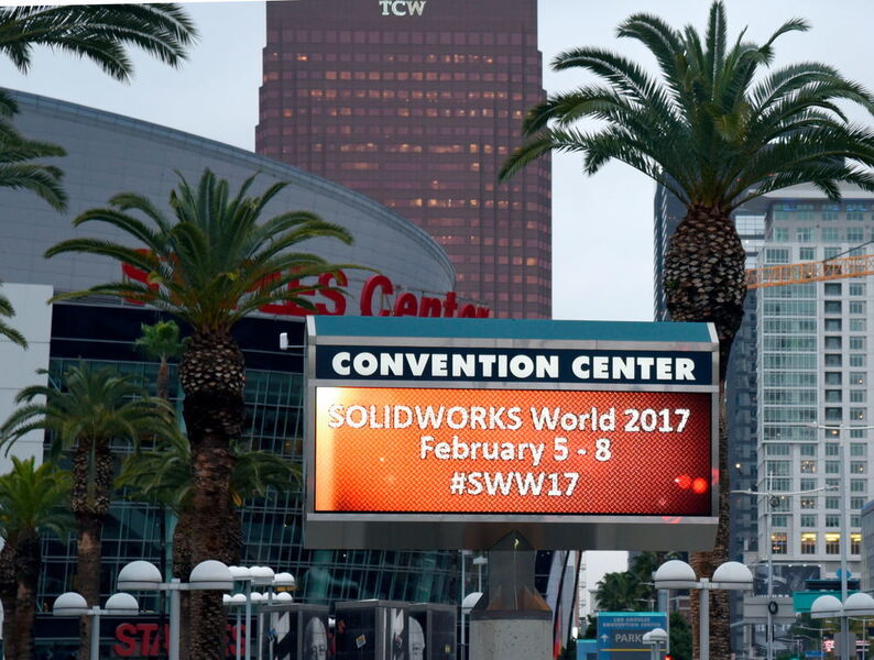 Das Convention Center in Los Angeles erwartet die Besucher zur Solidworks World 2017. (Stefanie Michel)