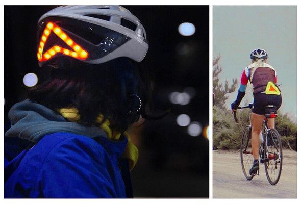 Der Velohelm Mit Blinker Und Bremslicht