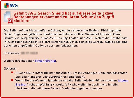 Webscanner mit Echtzeitschutz untersuchen eine Webseite genau in dem Moment, in dem sie aufgerufen wird und fällen ein eindeutiges Urteil bezüglich des Bedrohungspotenzials. Quelle: AVG Technologies (Archiv: Vogel Business Media)