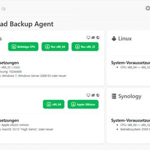 Download der Backup-Agenten für die Sicherung mit Zmanda.(Bild:  Joos – Zmanda)
