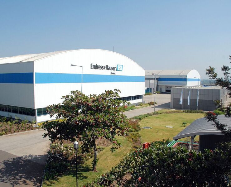 Das erweiterte Produktionsgebäude der Endress+Hauser Flowtec AG in Aurangabad.  (Bild: Endress+Hauser)