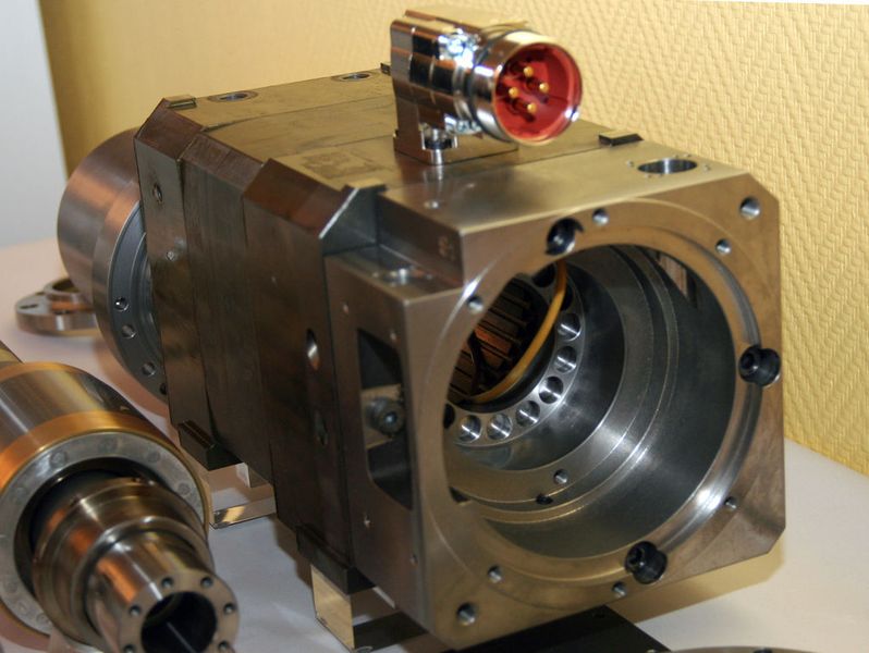 Die Hybridspindel ist als Blockspindel konzipiert und bisher in zwei verschiedenen Baugrößen erhältlich.  (Bild: Michel)