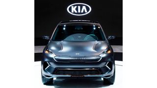 Kia hat in Las Vegas eine futuristische ELektroversion des Niro präsentiert. (Kia)