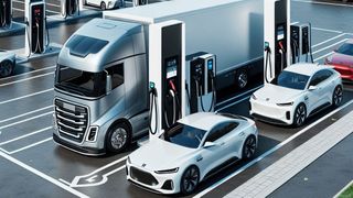 The ReNew project is developing system concepts for megawatt charging stations. (Image:Fraunhofer ISE | AI)
