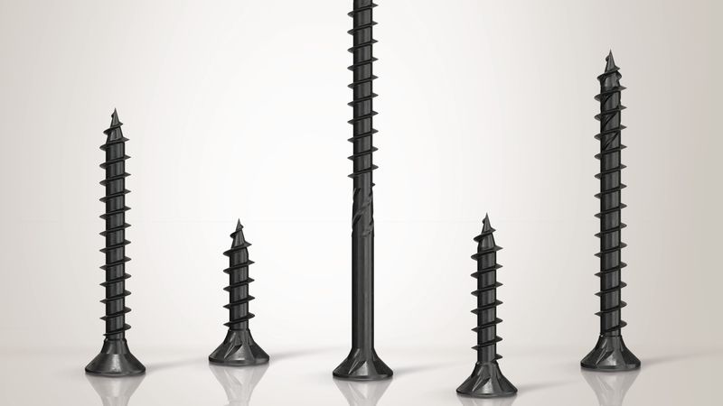 Design trifft Leistung: Neu ist die PowerFast II Schraube in elegantem Schwarz, die starke Verbindungen mit modernem Aussehen kombiniert – dies ist ideal für sichtbare Anwendungen.(Bild:  Fischer)