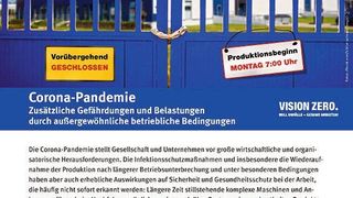 BG RCI-Sonderpublikation „Corona-Pandemie: Zusätzliche Gefährdungen und Belastungen durch außergewöhnliche betriebliche Bedingungen“ (BG RCI)