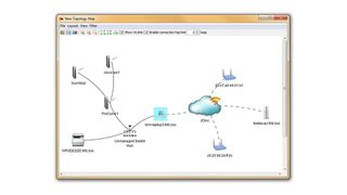 Die Topologie-Maps von Jdisc Discovery 3.1 zeigen neben den Ethernet-Verbindungen auch WLANs, WLAN-Access-Points und WLAN-Verbindungen an. (Bild: Jdisc)