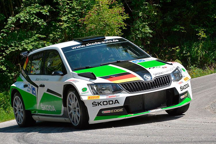 ... und natürlich zeigt die VW-Tochter das Rallye-Erfolgsmodell Fabia R5. (Foto: Skoda)