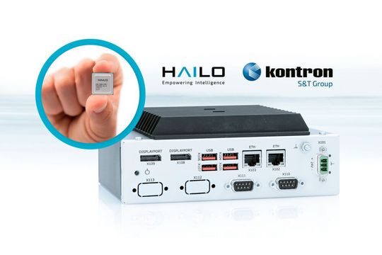 Im Rahmen einer strategischen Technologiepartnerschaft entwickeln Kontron und der israelische AI-Chip-Hersteller Hailo AI-Edge-Inferenzlösungen der nächsten Generation.(Bild:  Kontron)