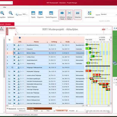 Im neuen Projekt-Manager 2026 lassen sich BIM-Modelle mit Projektablaufplänen verknüpfen, um
die Projektsteuerung von BIM-Projekten zu vereinfachen. (Bild: Weise Software GmbH)