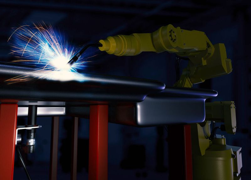 Schweißfeste induktive Sensoren können in unmittelbarer Nähe von Schweißzangen oder Schweißelektroden eingesetzt werden. Im Gegensatz zu Standard-Initiatoren wird der Oszillator dieser Geräte nicht von dem Magnetfeld des Schweißstroms gestört.   (Bild: IPF Electronic)