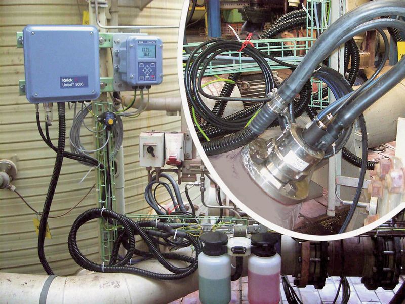 Die Knick Lösung Prozessadaption der Sensorschleuse Ceramat WA 150 in der Rauchgasentschwefelungsanlage. (Bild: Knick)