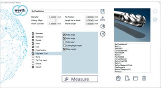 Werth Precision Tool Pro with user-friendly program interface for easy, fast and highly accurate measurement of thread, form and standard shaft tools. (Source: Werth Messtechnik)