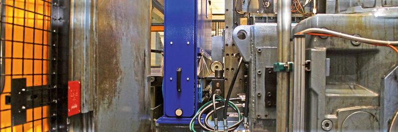 Platzsparende Sprühkammergeometrie mit seitlichem Wartungsauszug - optimale Ausnutzung des begrenzten Platzangebots im Pressenraum. Platzsparende Sprühkammergeometrie mit seitlichem Wartungsauszug - optimale Ausnutzung des begrenzten Platzangebots im Pressenraum.