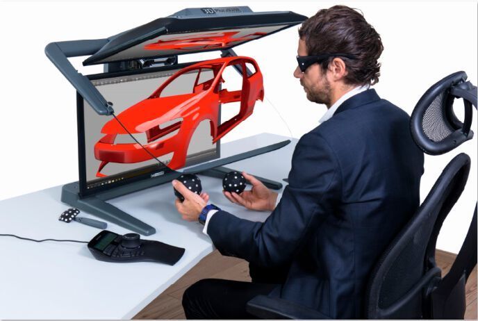 Mit dem VR Plura-View Monitor bekommt der Begriff 3D-CAD laut Schneider Digital eine neue Wertigkeit für CAx, Konstruktion & Design: Durch das VR-System werde das Arbeiten in Virtual Reality-Umgebungen sowie die stereoskopische Visualisierung in Konstruktion und Design Wirklichkeit. (Schneider Digital)