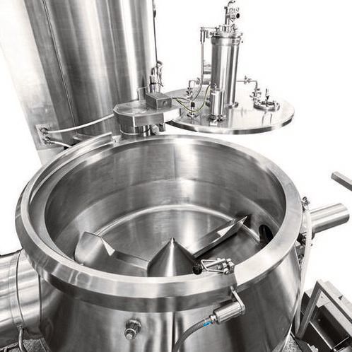 Details of the HSG P1250 production mixer granulator from above.