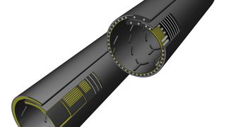 Profilierte Chevron-Megapipe können größere Neigungen und enge Kurven bei geringem Platzbedarf sowie hohe Massenströme in Untertage und Tagebau bewältigen. (Bild: Continental)