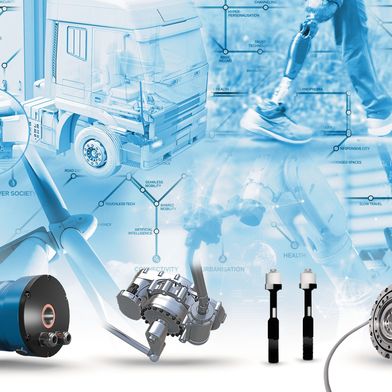 Nabtesco bündelt mechanisches, elektronisches und digitales Know-how innerhalb der Unternehmensgruppe und entwickelt mechatronische Antriebslösungen für anspruchsvolle Anwendungen
 (Bild: Nabtesco Precision Europe GmbH / Nabtesco Corporation / stock.adobe.com/© DIgilife, stock.adobe.com/ ©Massimo Cavallo)