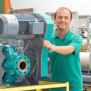 Pumpenmontage bei Netzsch(Bild:  Netzsch)