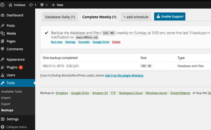 Mit Plugins können Datenbank und Konfigurationsdateien gesichert werden. (Th. Joos)