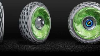 Echt jetzt? Im Goodyear-Konzeptreifen „Oxygene“ wächst Moos. (Goodyear)