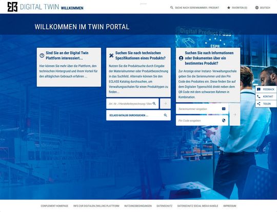 Twinportal è una soluzione pronta all’uso per i contenitori amministrativi e il passaporto digitale del prodotto, senza alcun onere di sviluppo.(Immagine: R. Stahl)