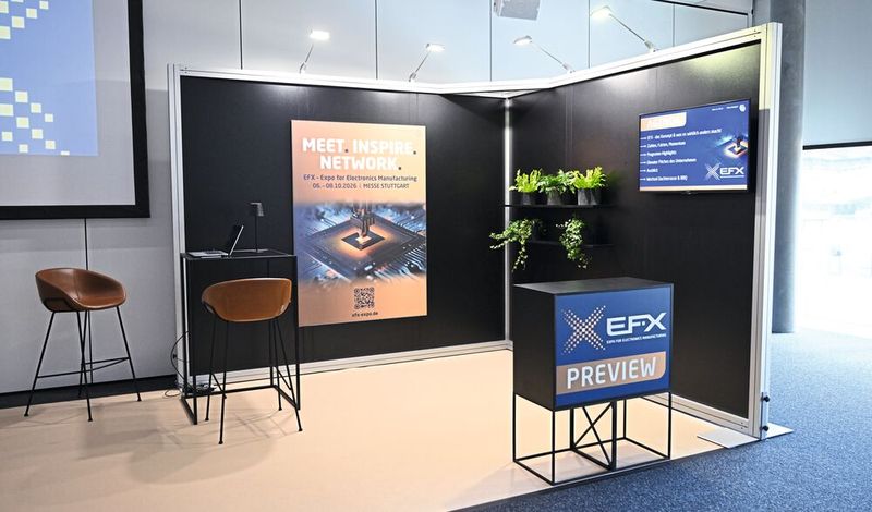 Im Fokus der EFX stehen die Zukunftstrends der Elektronikfertigung: Miniaturisierung, Lieferkettenresilienz, Automatisierung und KI. (Bild: Messe Stuttgart)