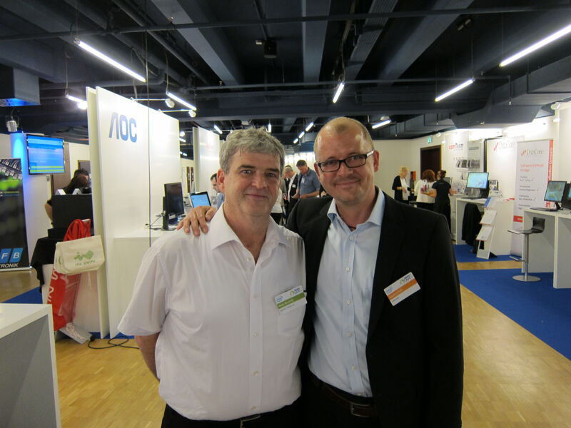 Peter Munitzk, bluechip, und Markus Falk (r.), LANCOM (Bild: IT-BUSINESS)