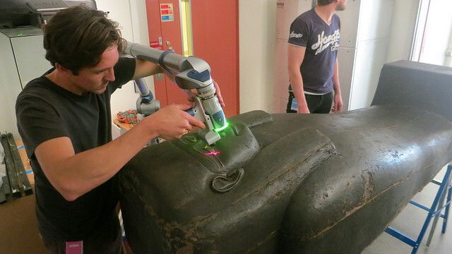 Laserscannen der Oberfläche. (Bild: Interactice Institute)