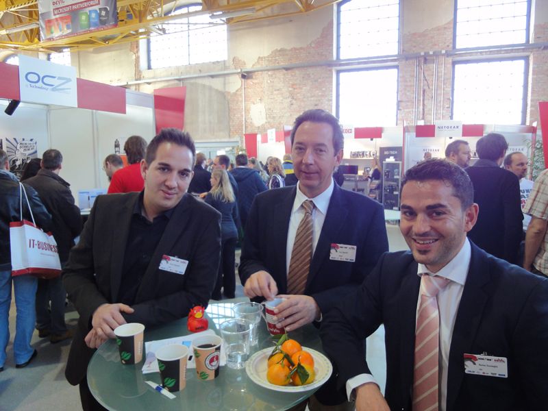 Adrian Bajazitov, Lutz Eigenfeld, NVidia und Romeo Gramaglia, PNY (v.l.) (Archiv: Vogel Business Media)