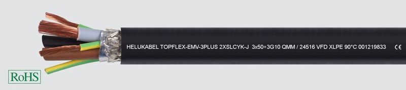 Dieselben Merkmale weist auch die Leitung der Produktfamilie Topflex-EMV-UV-3Plus 2XSLCYK-J auf. Welche Leitung ausgewählt wird, hängt von der Anschlusstechnik ab. (Bild: Helukabel)