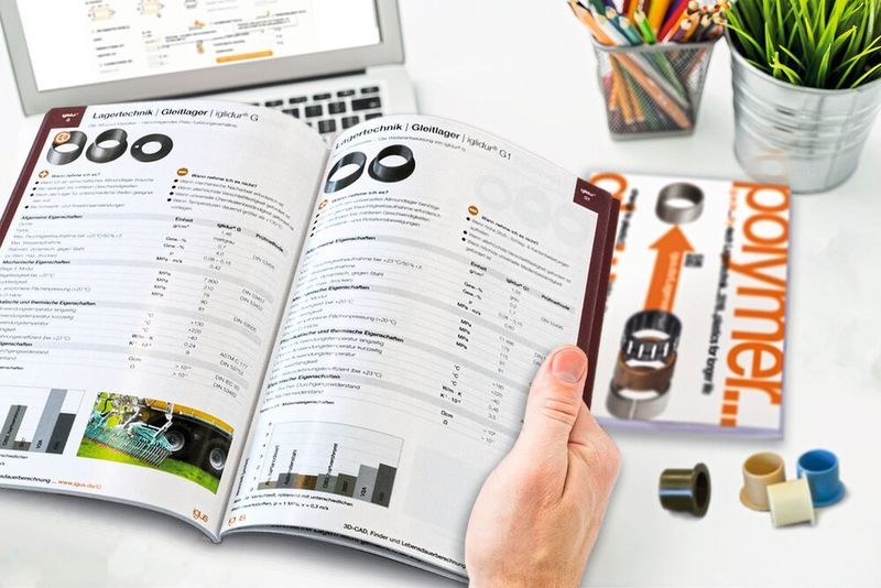 Der Iglidur-Basics-Katalog lässt sich unter www.igus.de/iglidur_Katalog anfordern oder herunterladen. (Bild: Igus)