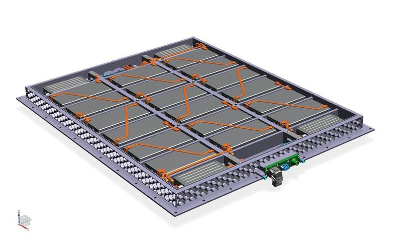 Druckguss-Verbund: Das Hochdruck-Gussverfahren macht es möglich, den gesamten umlaufenden Rahmen des Batteriegehäuses zusammen mit allen komplex geformten Funktionsteilen an einem Stück herzustellen.  (Handtmann)