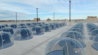 So könnten stromerzeugende Flachdächer mit dem Suntracker in Zukunft aussehen. (Bild: TAO Trans Atmospheric Operations GmbH)