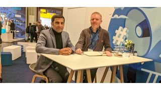 Rahman Jamal (links) zusammen mit Hendrik Härter von der Redaktion ELEKTRONIKPRAXIS. (Bild: Hendrik Härter)