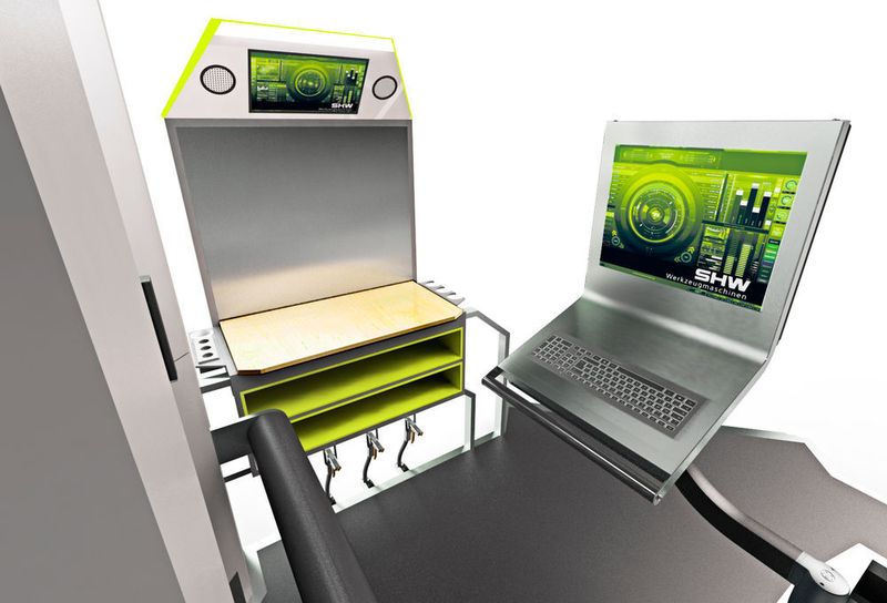 Der Einfluss des Designs auf die Funktion ist u.a. am Steuerstand des neudesignten Bearbeitungszentrums gut abzulesen. (SHW)