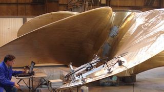 Mit einem neuartigen Ultraschallverfahren lassen sich Schiffspropeller zerstörungsfrei auf Fehler überprüfen. (Bild: Fraunhofer-ITWM)