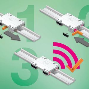 Der intelligente Sensor misst Verschleiß der eingesetzten Lager und gibt rechtzeitig Alarm. (Bild:  Igus)