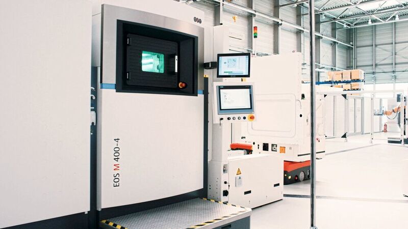 Beim Next-Gen-AM-Projekt in Varel arbeitet man mit einer M 400-4 von EOS, einem 4-Laser-System für die Metallbearbeitung. (EOS)