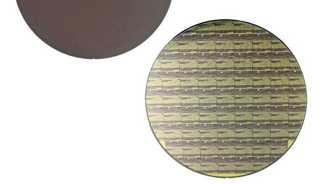 Der Stein des Anstoßes: 200-mm-GaN-on-Si-Wafer von Innoscience. Laut Klage von Konkurrent EPC verletzen die Chips wesentliche EPC-Patente. Der Stein des Anstoßes: 200-mm-GaN-on-Si-Wafer von Innoscience. Laut Klage von Konkurrent EPC verletzen die Chips wesentliche EPC-Patente.