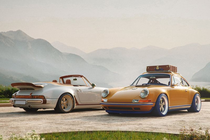 Louis Vuitton has given two Porsche 911 conversions by Singer a more luxurious touch.(Source:  Singer)