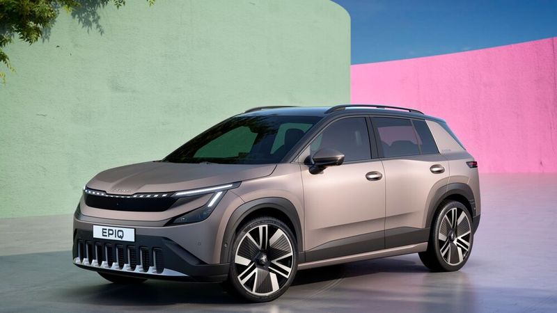 Ableger wird es auch von den anderen Konzernmarken geben: Der Skoda Epiq kommt noch eine Spur kantiger und alltagspraktischer daher. (Bild: Skoda)