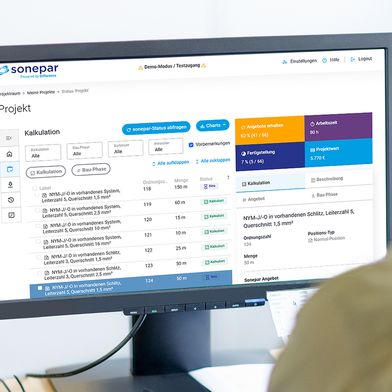 Der neue digitale Projektraum von Sonepar unterstützt Elektrohandwerker dabei, ihr Projektgeschäft effizient und transparent zu organisieren. (Bild: Sonepar GmbH)