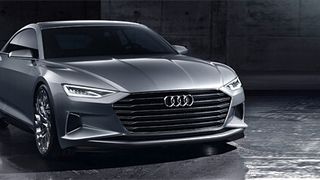Audi hat auf der Auto-Show in Los Angeles die Studie Prologue enthüllt. Das zweitürige Coupé zeigt die künftige Designsprache der Marke. (Foto: Audi)