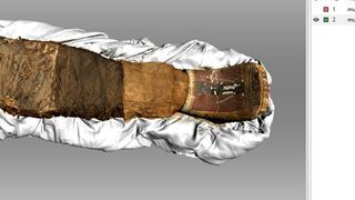 3D-Modell der Mumie Sherit, erstellt mit dem 3D-Scanner Artec Eva und gerendert in Artec Studio 12 (Artec 3D)